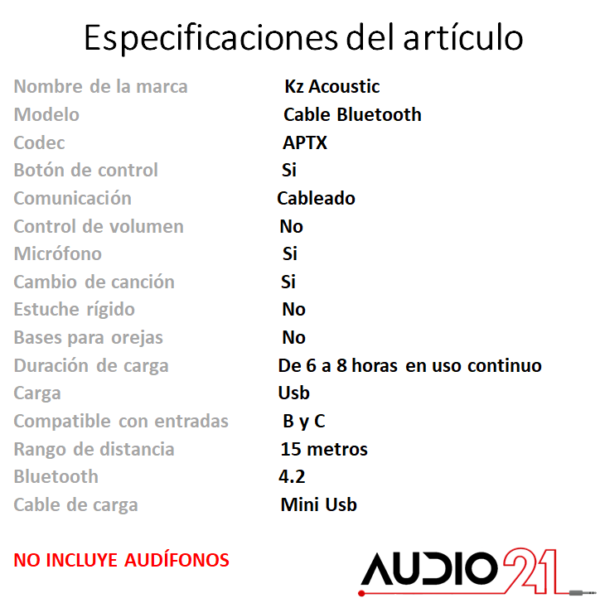CABLES BLUETOOTH
